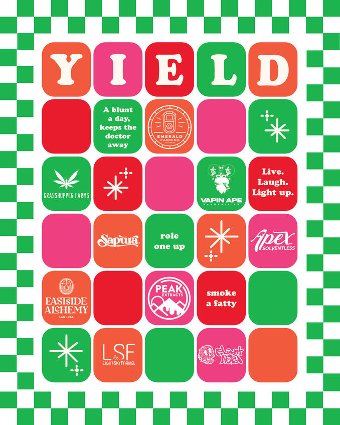 Final Bingo Card design featuring the brands included in the 2026 Holiday Program.